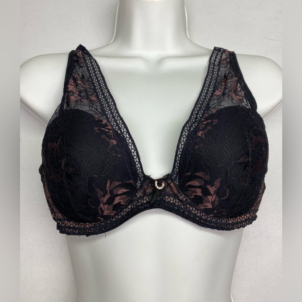 Montelle BLK/COPPER Lightly Lined Plunge, 36B *P1005